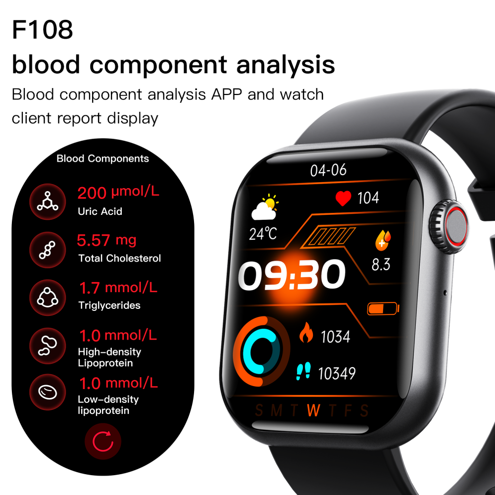 BEARSCOME BCF108 2023 Heart rate Blood pressure Bluetooth sports smartwatch