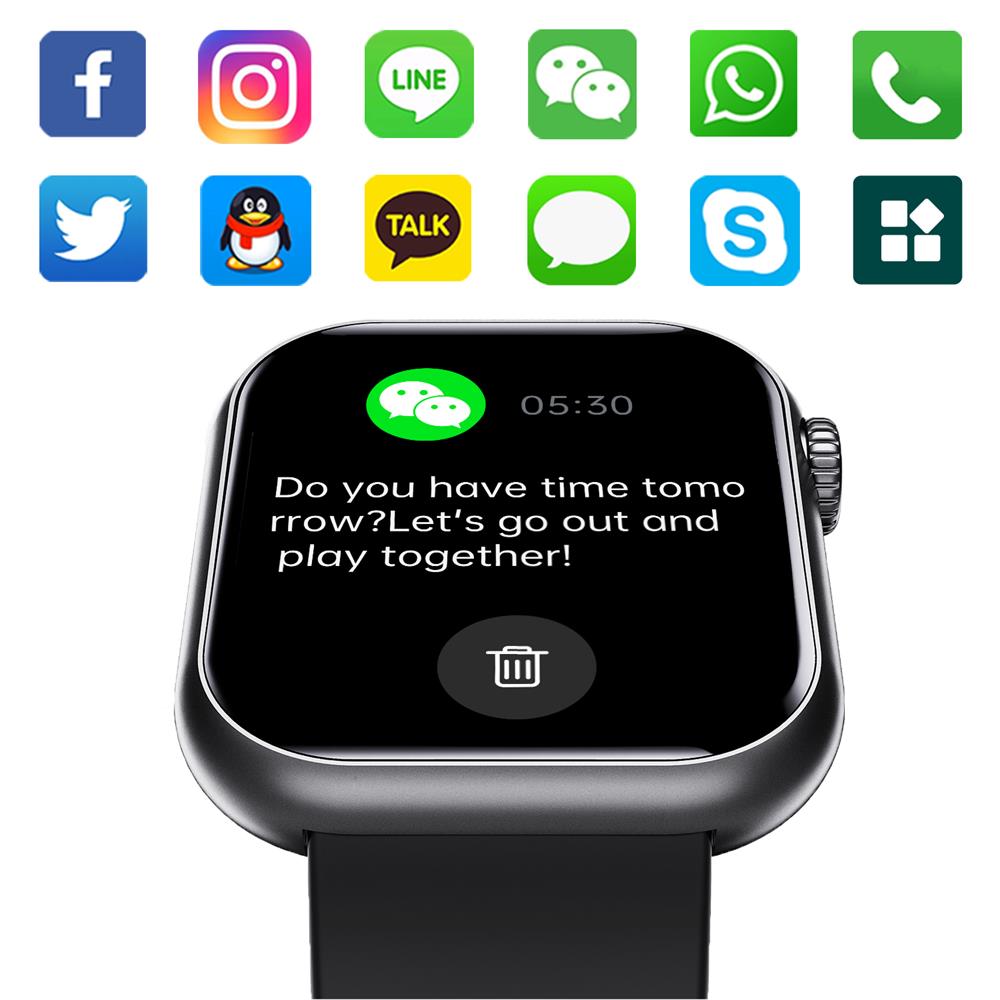 Bearscome F57 Blood Sugar Blood Pressure Heart Rate Blood oxygen Sleep Monitoring Waterproof Smartwatch