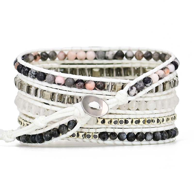 Apple Watch Strap Stone Beads Hand woven watch strap Boho style natural stone strap