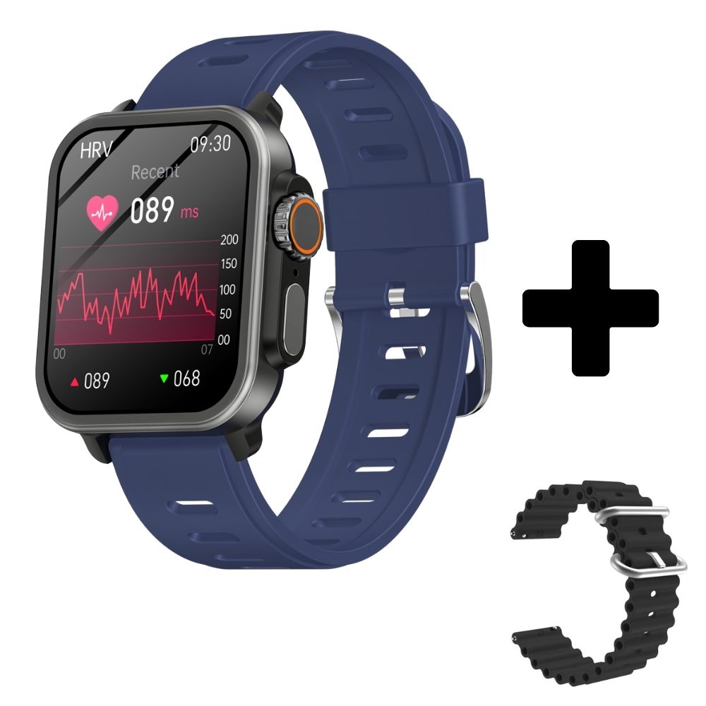 BEARSCOME VEE Bluetooth Call ECG/EKG Blood Oxygen Heart rate Music SmartWatch