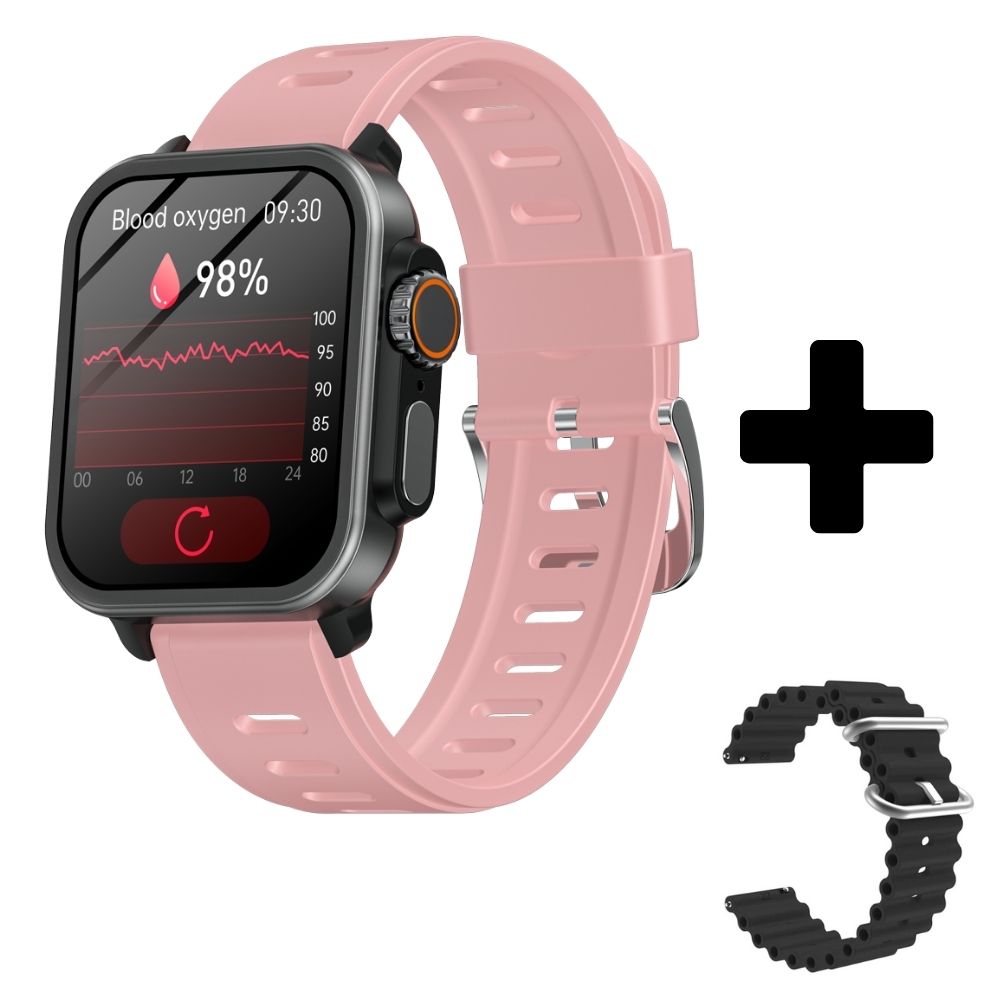 BEARSCOME VEE Bluetooth Call ECG/EKG Blood Oxygen Heart rate Music SmartWatch