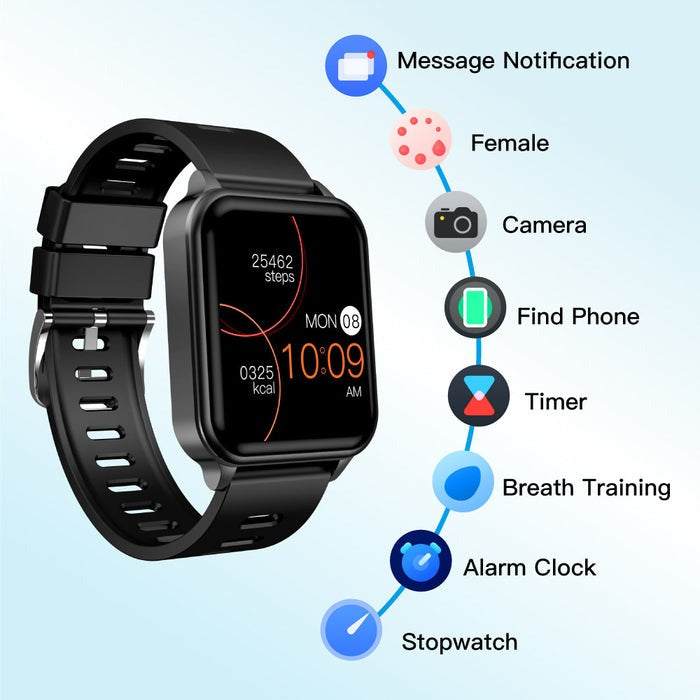 Bearscome CFDA RIG With ECG Blood Oxygen Heart Rate Sleep Monitoring Health SmartWatch