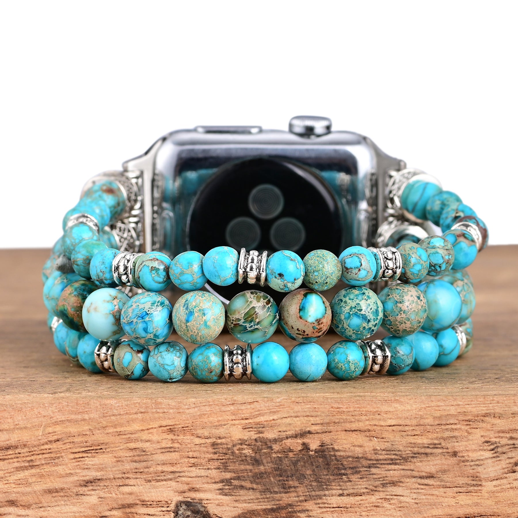 Turquoise beaded Apple Watch Strap