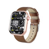 BEARSCOME 2025 Heart rate Blood pressure Bluetooth sports smartwatch - 108 Gold/Brown leather