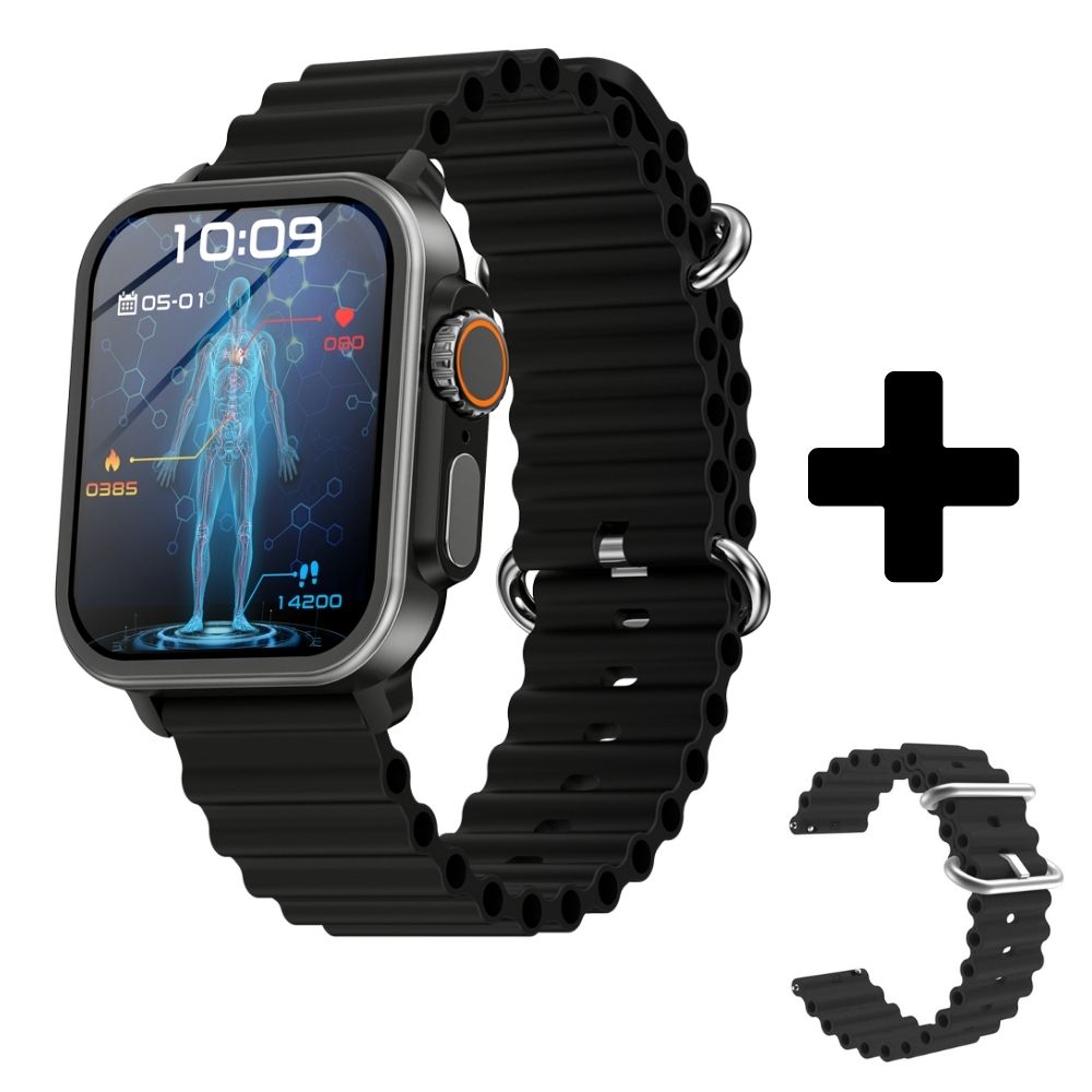 BEARSCOME VEE Bluetooth Call ECG/EKG Blood Oxygen Heart rate Music SmartWatch