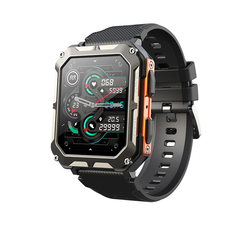 Bearscome C20pro Indestructible Outdoor Sports Smartwatch Heart Rate Blood Oxygen Call Reminder Bluetooth Music