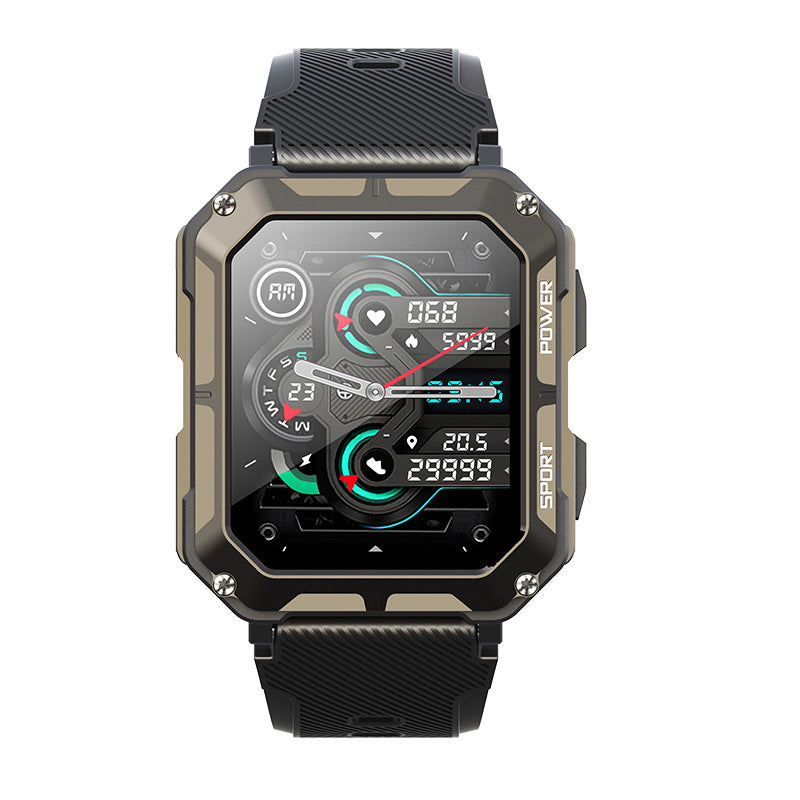 Bearscome C20pro Indestructible Outdoor Sports Smartwatch Heart Rate Blood Oxygen Call Reminder Bluetooth Music