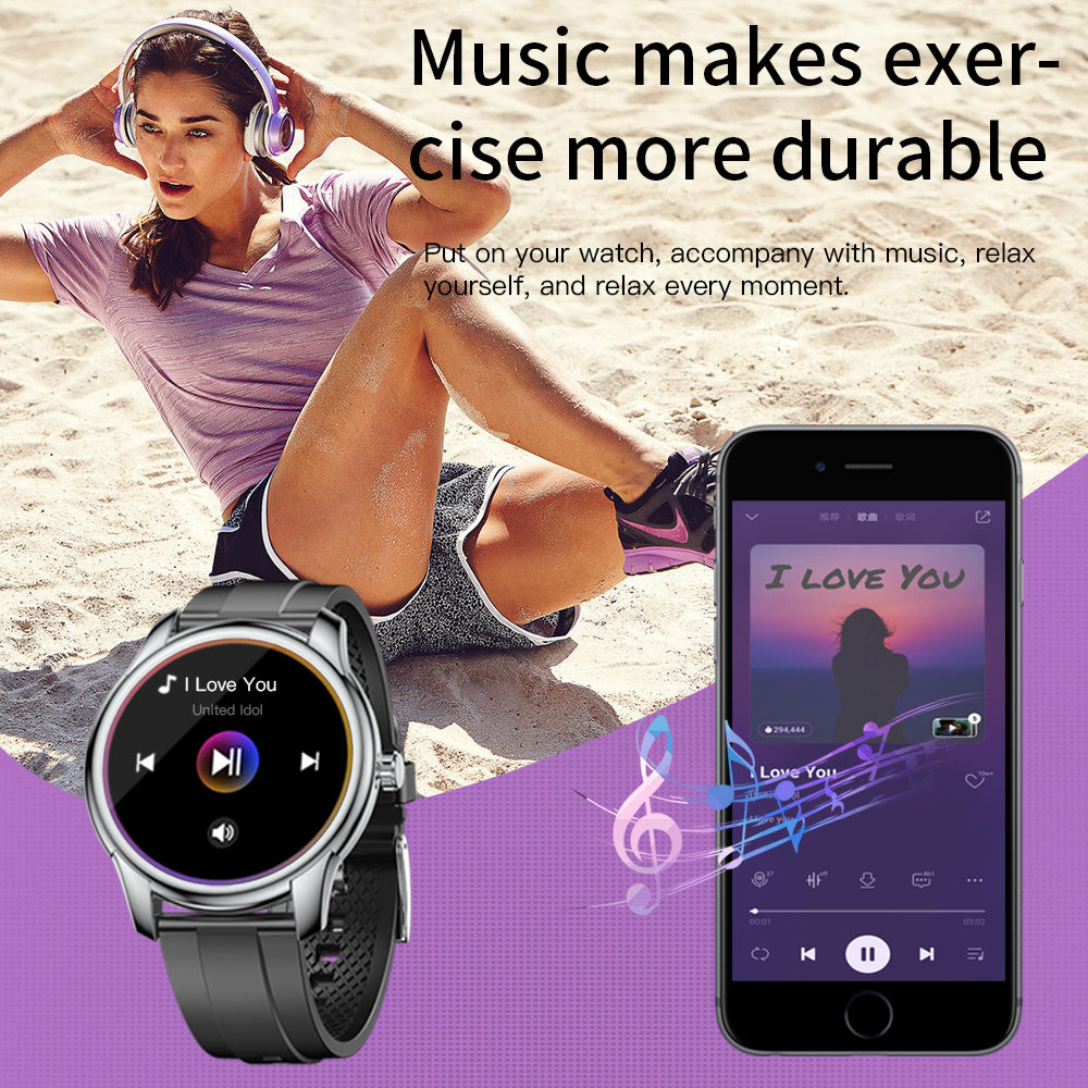 BEARSCOME BCW9 Heart Rate Blood Pressure Monitoring Bluetooth Smartwatch