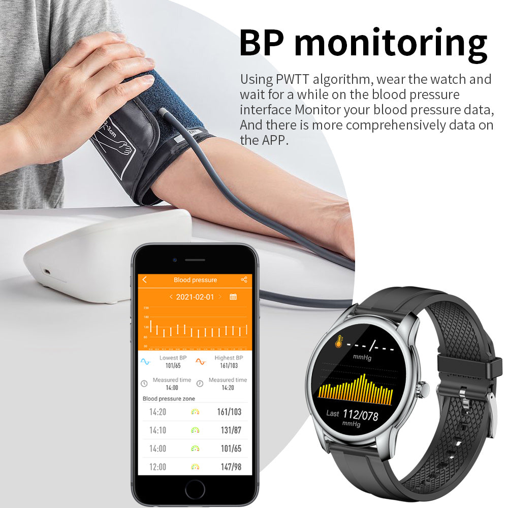 BEARSCOME BCW9 Heart Rate Blood Pressure Monitoring Bluetooth Smartwatch