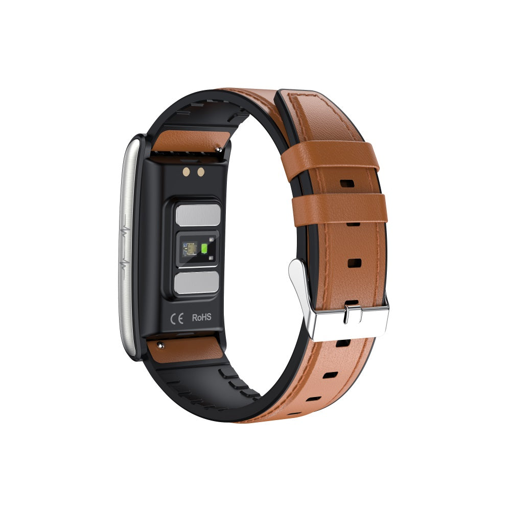 BCBEARSCOME BCE600 3-Lead ECG HRV Blood Glucose Blood Pressure Blood Oxygen Sleep Detection HD Bluetooth Smart Bracelet