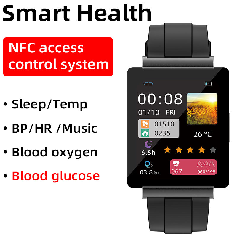 BEARSCOME BCKS01 Smartwatch NFC Blood Glucose Heart Rate Blood Pressure Bluetooth Smart Sports Watch