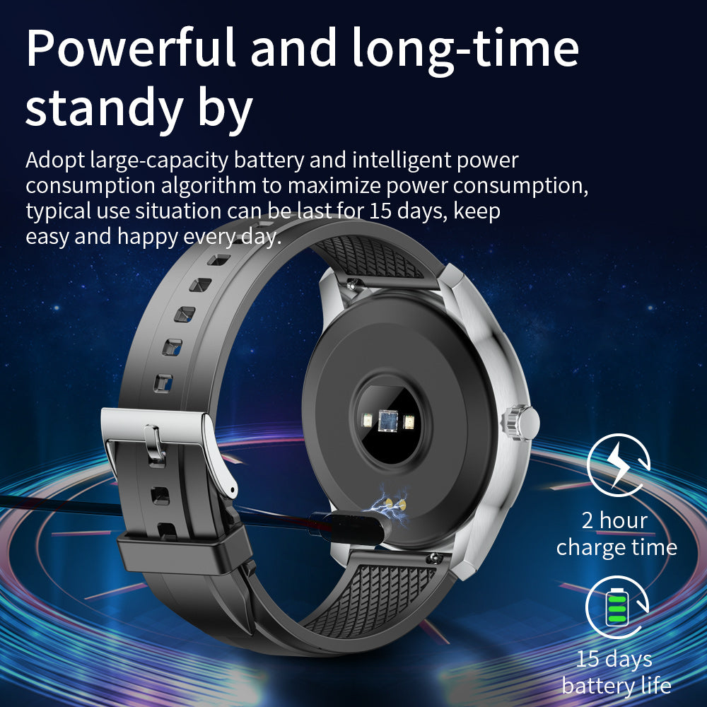 BEARSCOME BCW9 Heart Rate Blood Pressure Monitoring Bluetooth Smartwatch