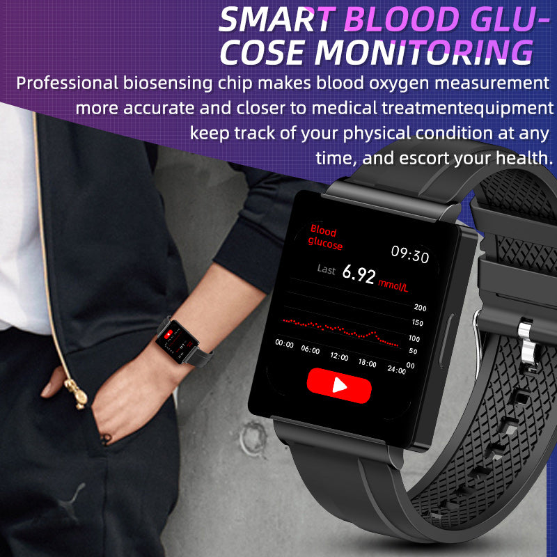 BEARSCOME BCKS01 Smartwatch NFC Blood Glucose Heart Rate Blood Pressure Bluetooth Smart Sports Watch