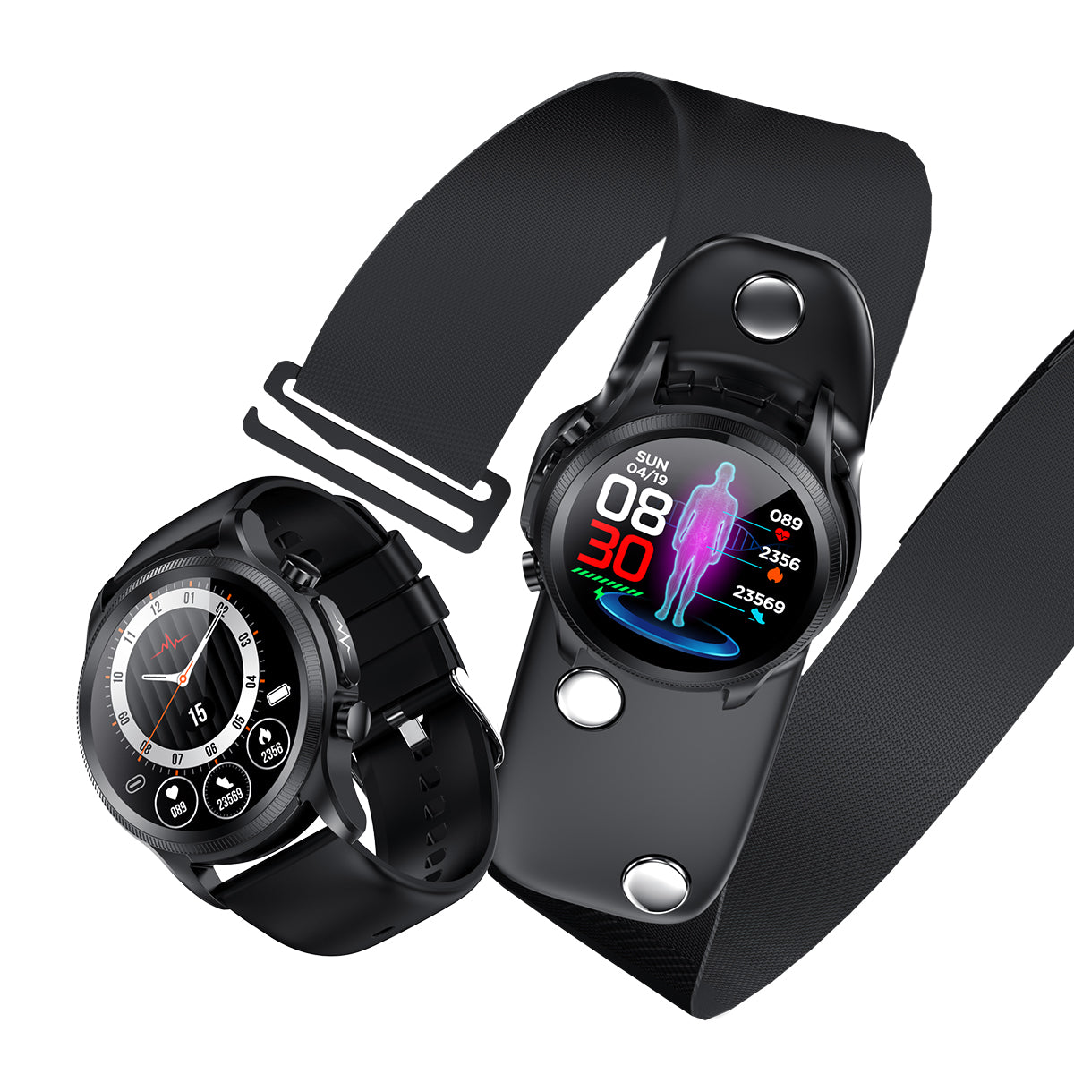 Bearscome BCE400 ECG/EKG Blood Pressure SPO2 Heart Rate Fitness Tracker Waterproof Smart Watch