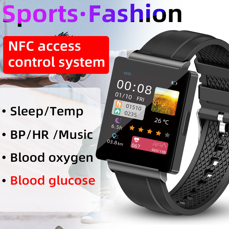 BEARSCOME BCKS01 Smartwatch NFC Blood Glucose Heart Rate Blood Pressure Bluetooth Smart Sports Watch