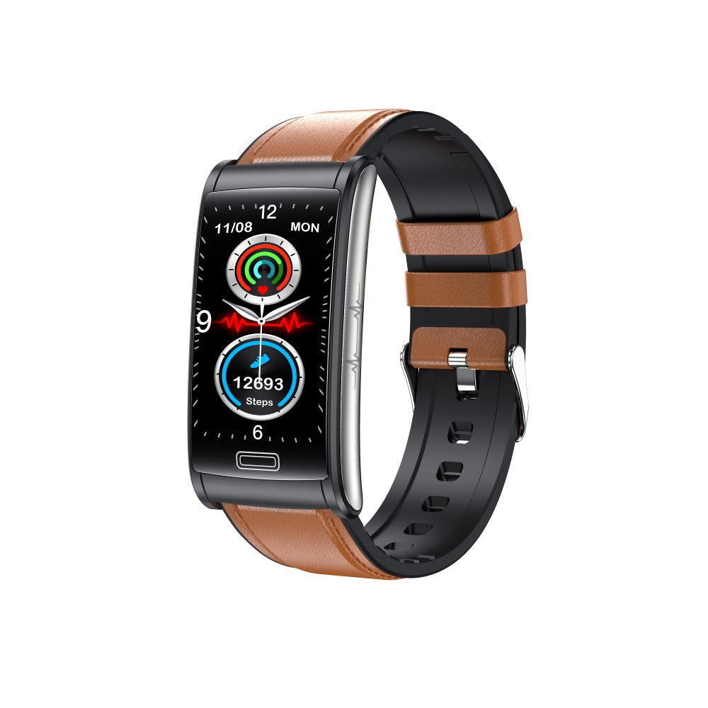 BCBEARSCOME BCE600 3-Lead ECG HRV Blood Glucose Blood Pressure Blood Oxygen Sleep Detection HD Bluetooth Smart Bracelet