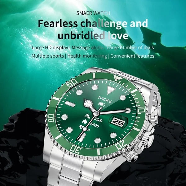 Bearscome Bluetooth Call Heart Rate Blood Pressure Detection Casual Smartwatch