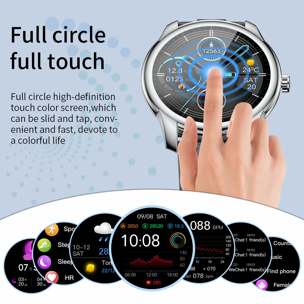 BEARSCOME BCW9 Heart Rate Blood Pressure Monitoring Bluetooth Smartwatch