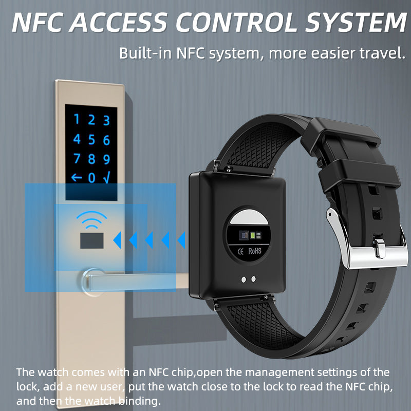 BEARSCOME BCKS01 Smartwatch NFC Blood Glucose Heart Rate Blood Pressure Bluetooth Smart Sports Watch