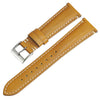 Vintage Double Stitched Calf Leather Strap 20 / 22 - Yellow