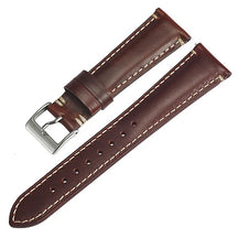 Vintage Double Stitched Calf Leather Strap 20 / 22