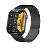 Bearscome 2025 Blood Sugar Blood Pressure Heart Rate Blood oxygen Sleep Monitoring Waterproof Smartwatch - F57 Tarnish/Black milano