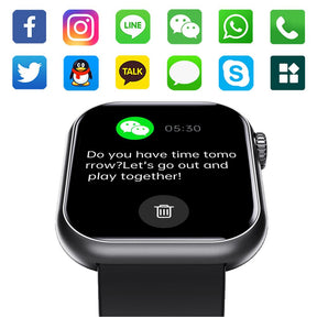 Bearscome F57 Blood Sugar Blood Pressure Heart Rate Blood oxygen Sleep Monitoring Waterproof Smartwatch