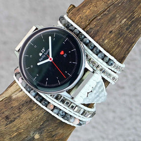 Apple Watch Strap Stone Beads Hand woven watch strap Boho style natural stone strap