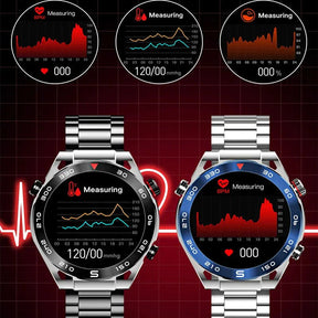 Bearscome Large HD Screen Blood Glucose Blood Pressure Sleeping Monitoring Bluetooth Talk Sports Smartwatch