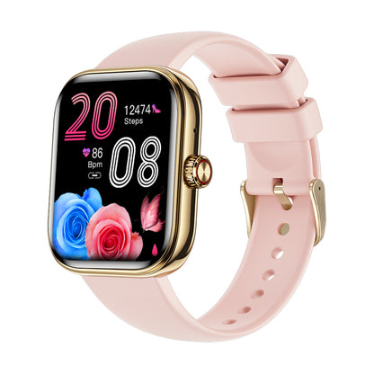 BEARSCOME Blood Pressure Blood oxygen Blood Sugar Monitoring Bluetooth Talk Play Music Health Waterproof Smartwatch