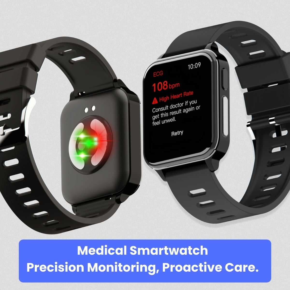 Bearscome CFDA RIG With ECG Blood Oxygen Sleep Monitoring Health Sports SmartWatch