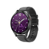 Bearscome P03 ECG/EKG Blood glucose Blood pressure Blood oxygen Uric acid Monitoring Smartwatch - Black leather
