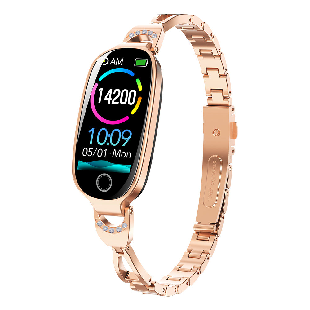 Bearscome Blood Sugar Blood Pressure monitoring Luxury Diamond Design Fashion Smartwatch