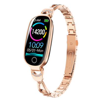 Bearscome Blood Sugar Blood Pressure monitoring Luxury Diamond Design Fashion Smartwatch