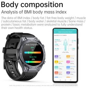 BEARSCOME Hd large screen heart rate blood sugar Bluetooth best smart watch