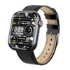 BEARSCOME 2025 Heart rate Blood pressure Bluetooth sports smartwatch - 108 Black/Black leather