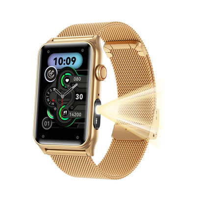 Bearscome Flashlight Blood Sugar Blood Pressure Blood oxygen Sleep Monitoring Waterproof Smartwatch