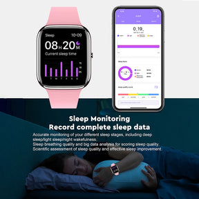 BEARSCOME Bluetooth Talk Play Music Health Waterproof Smartwatch