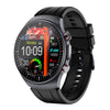 Bearscome Pro 10 High-end Flagship Smartwatch ECG blood glucose Uric acid cholesterol Stress monitoring - Black silicone