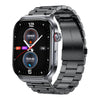 Bearscome Pro 9 High-end Flagship Smartwatch ECG blood glucose Uric acid cholesterol Stress monitoring - Black steel