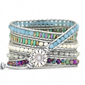 Imperial Stone Bead Hand-Woven Watch With Bohemian Style