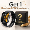 Bearscome Blood Sugar Blood Pressure Blood oxygen Sleep Monitoring Waterproof Smartwatch - F57 Tarnish/Silicone black++ Random ECG smartwatch