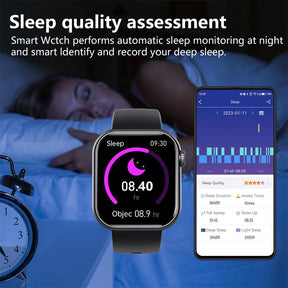 Bearscome Blood Sugar Blood Pressure Blood oxygen Sleep Monitoring Waterproof Smartwatch