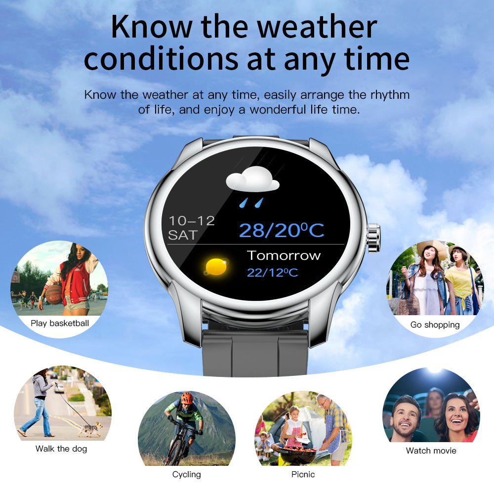 BEARSCOME BCW9 Heart Rate Blood Pressure Monitoring Bluetooth Smartwatch