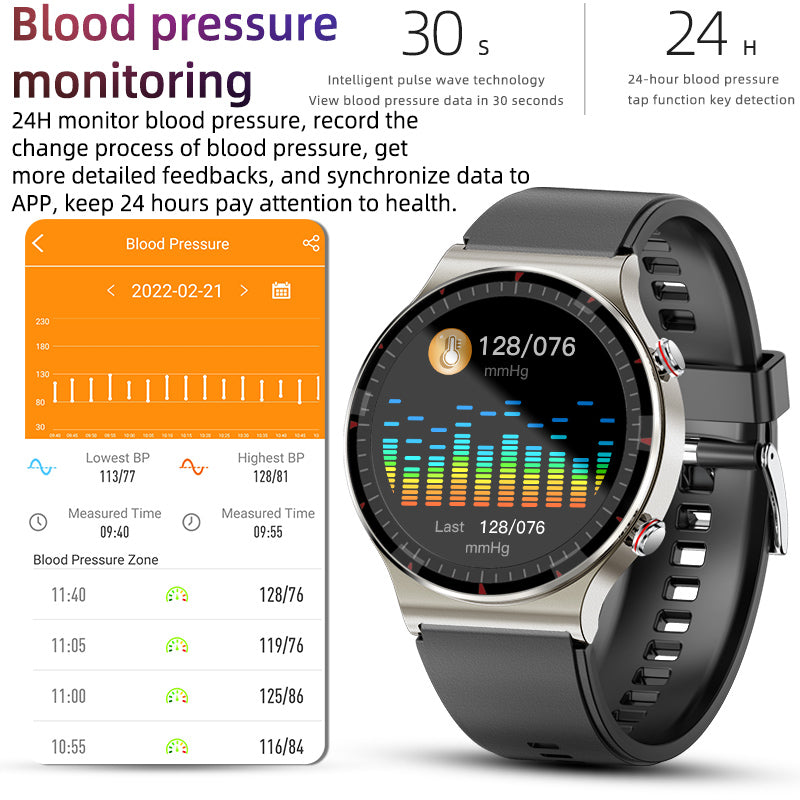 BEARSCOME BCG08 CFDA ECG Blood Oxygen Heart rate Health Monitoring Smart Watch